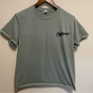 Olive Green Short Sleeve Crew Neck Tee Santa Barbara Women’s Medium Fits